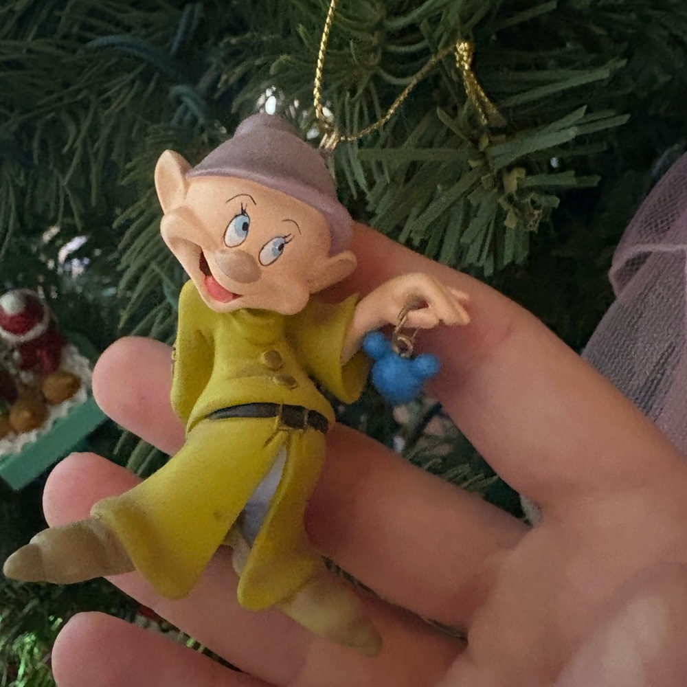 Disney Dopey Ornament with Yellow and Blue Accents
